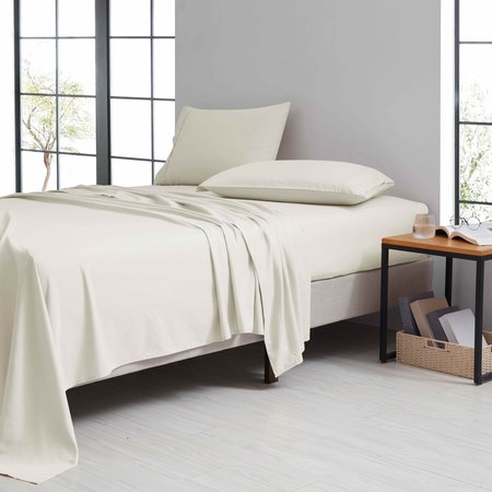 BAMBOO COMFORT 4 Piece Luxury Solid Sheet Set - Twin - Ivory 1112